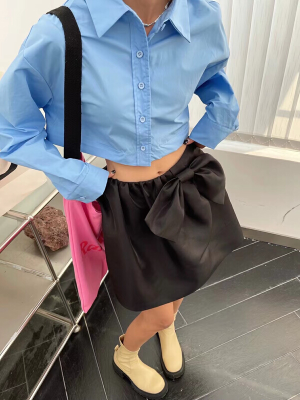 New in early summer! [Dore Dore] bow tie fashion versatile skirt 1153# ozq