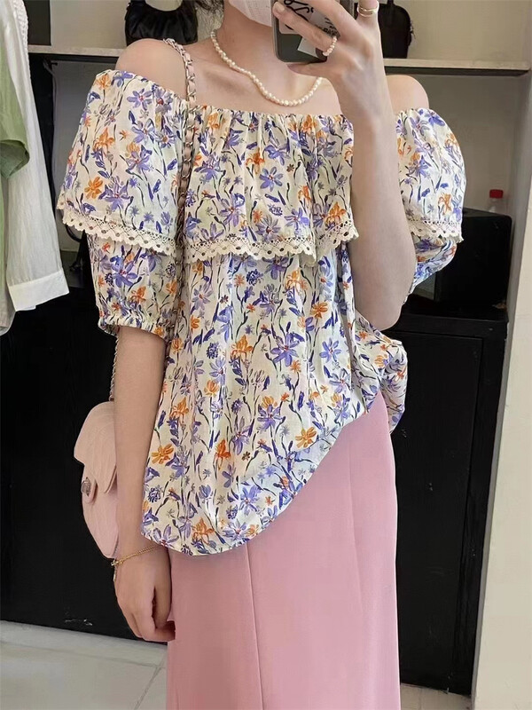 [Wo +] Korean lady floral blouse 22591# zxx