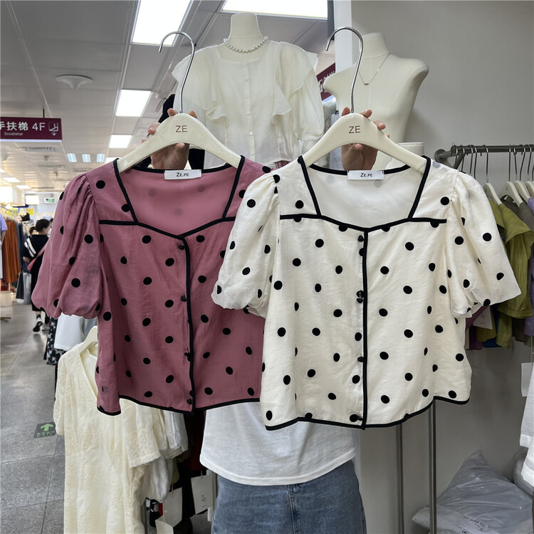 [Ze] wave point fashion Korean shirt 8629# ll
