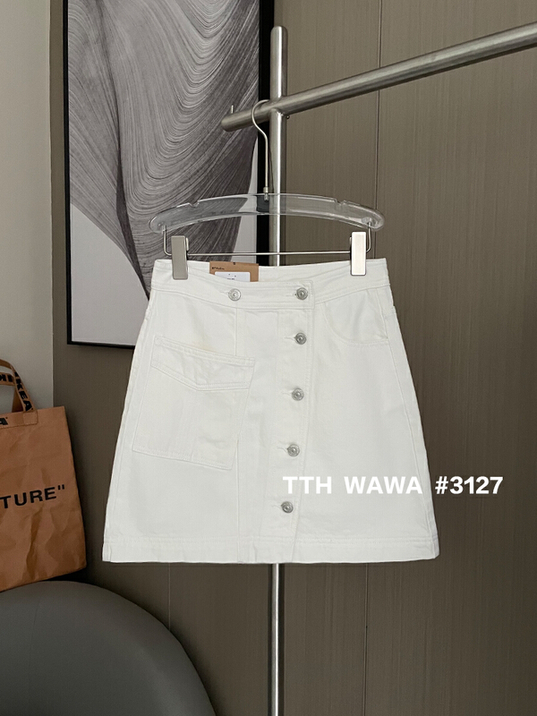 [Wawa] Korean casual high waist slim skirt 03127# ozq