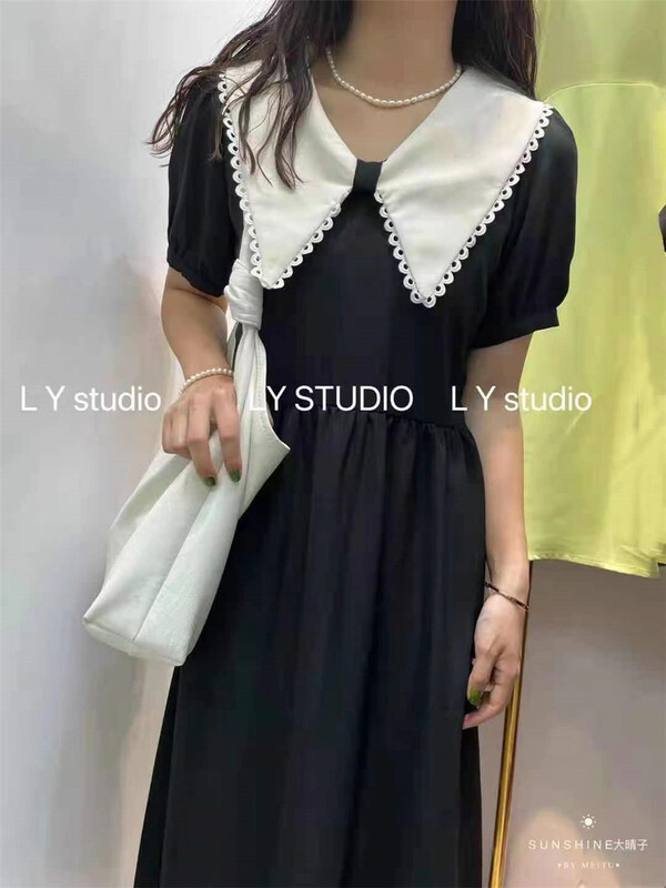 New in early summer! [Xiangli] Korean color blocking Pleated Dress 8859# PCZ