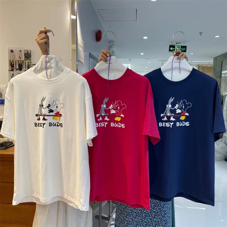 New in early summer! [harmony woman] simple and versatile Mickey Mouse print short sleeve T-shirt wt064# CLS