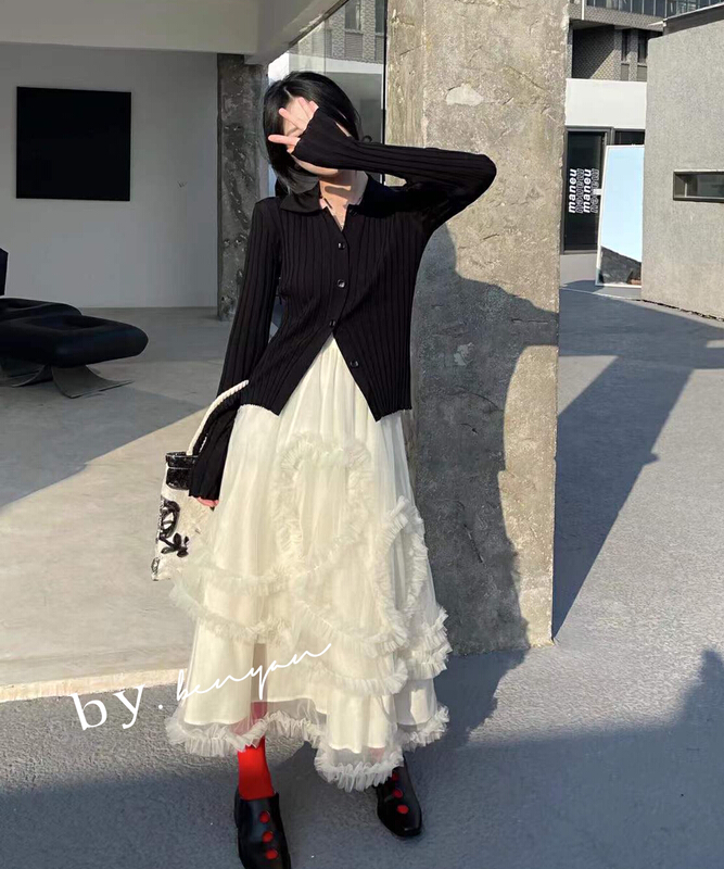 New year in early spring! [benyan] hand embroidered medium length sweet skirt 7619# zxx