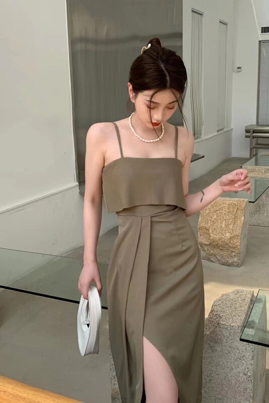 New in early summer! [Nancy] elegant suspender dress 77# WPL