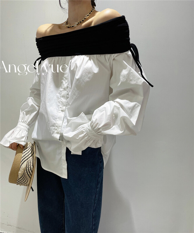 [angleyue] one shoulder design shirt wly6224# LSL