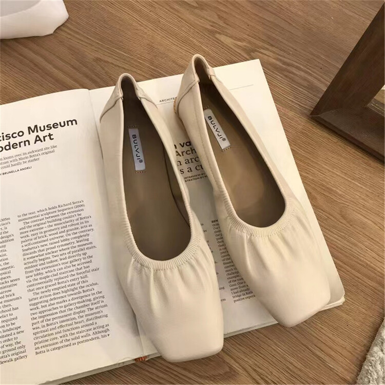 [DS. Gift] East Gate simple elastic soft leather low flat heel shoes 5101# LSL