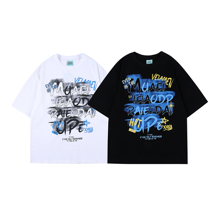 [BNL] men's and women's personalized letter printed short sleeve T-shirt 620# ZZL
