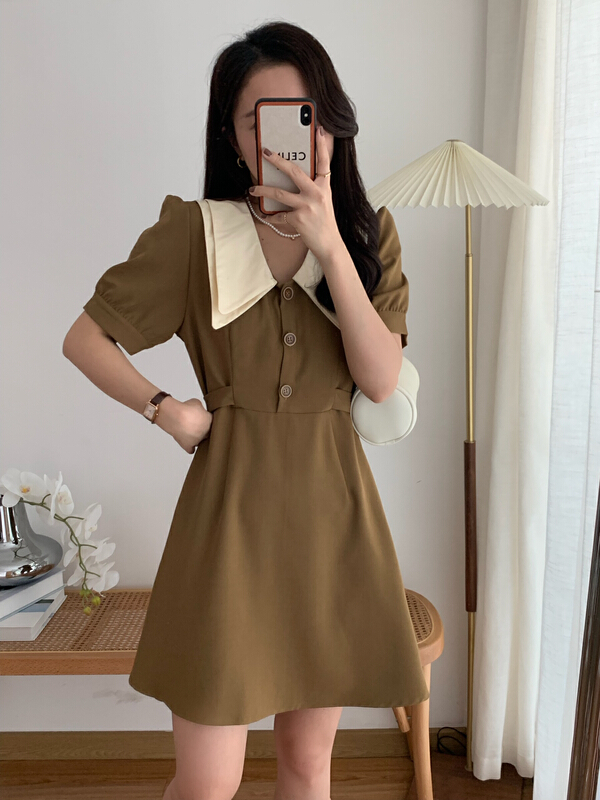 goods in stock! [victory. 2] double collar versatile dress b112# WPL