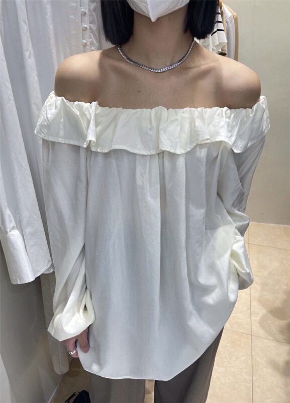 New in early summer! [one more] one shoulder slim shirt 22022-1# XYJ