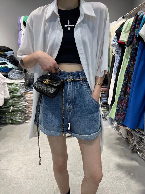 [D +] single breasted loose fitting comfortable shirt 5092-1# lwy