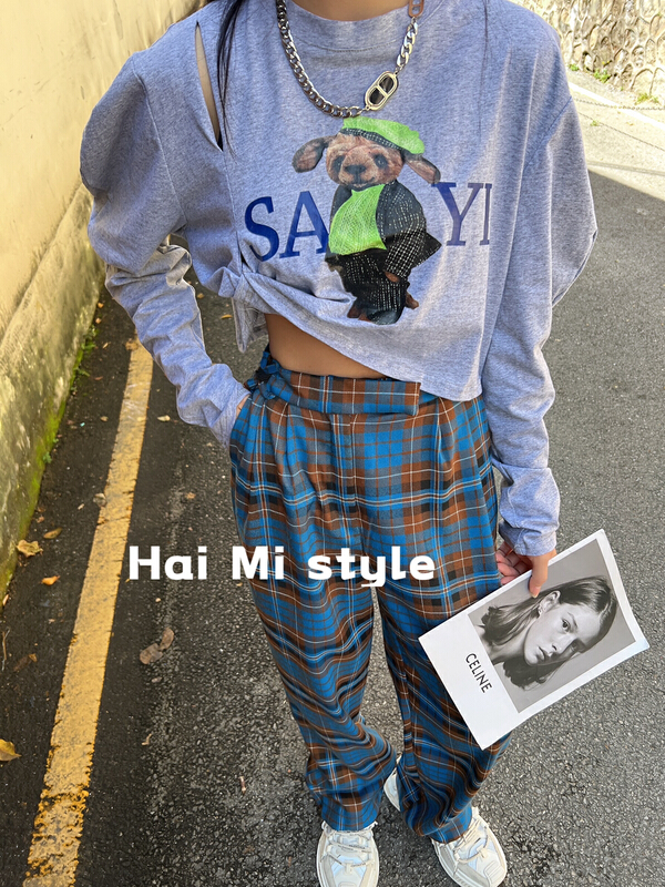 goods in stock! New year in early spring! [Haimi] Korean cartoon loose long sleeve T-shirt 3329# WTT