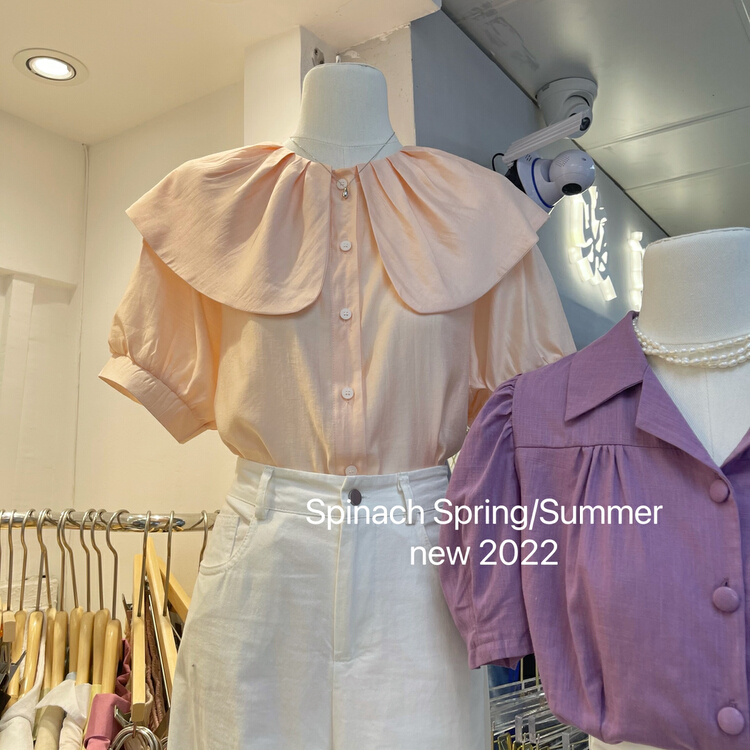 New in early summer! [spinach home] Korean sweet baby collar short sleeve shirt 6923# HBx