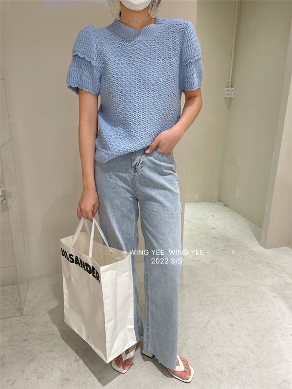 [Wingyee] Korean versatile casual jeans k01# ZSY