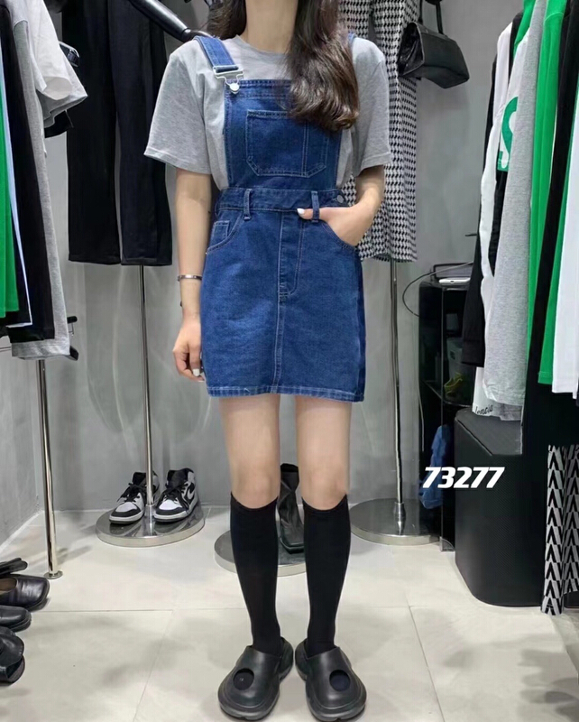 New in early summer! [JFT] Korean fashion denim strap skirt 73277# CLS