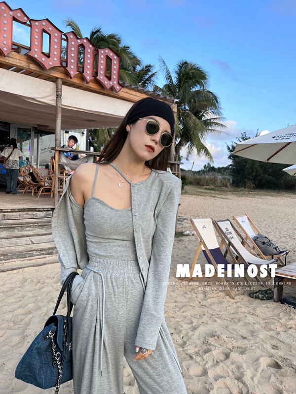 New year in early spring! [OSHA madeinost] pure color cardigan + versatile back suit 86031# ll