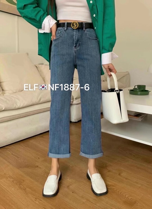 New year in early spring! [x2 square] slim and comfortable Korean jeans (with belt) 1887# ll