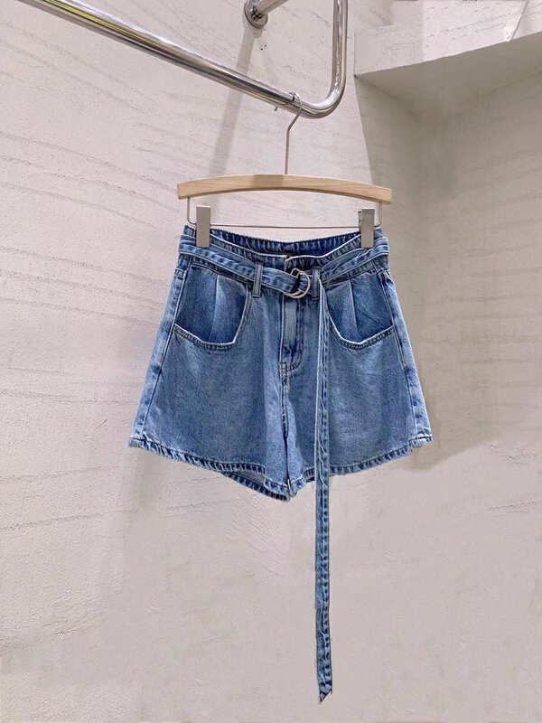 The original price is 95.88! [1980] age reducing comfortable slim fitting denim shorts (with belt) 62333# zyh