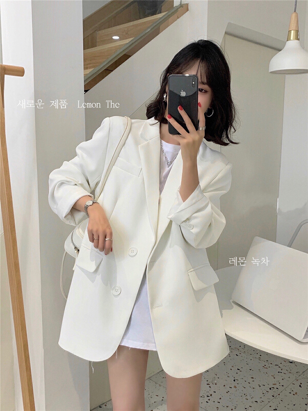 New year in early spring! [lemon green tea] Korean original single temperament solid color suit 2012# hjy