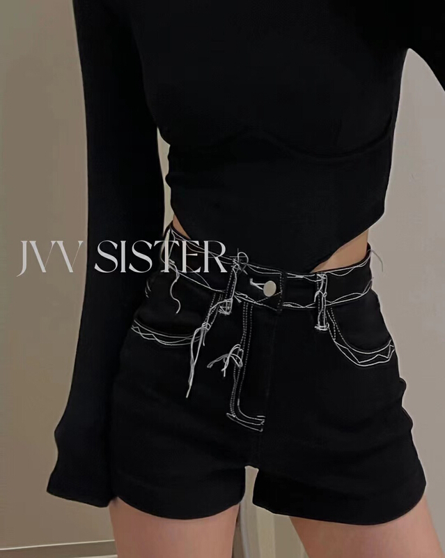 【JVV SISTER】小眾流蘇辣妹牛仔短褲  82252#  ZXL