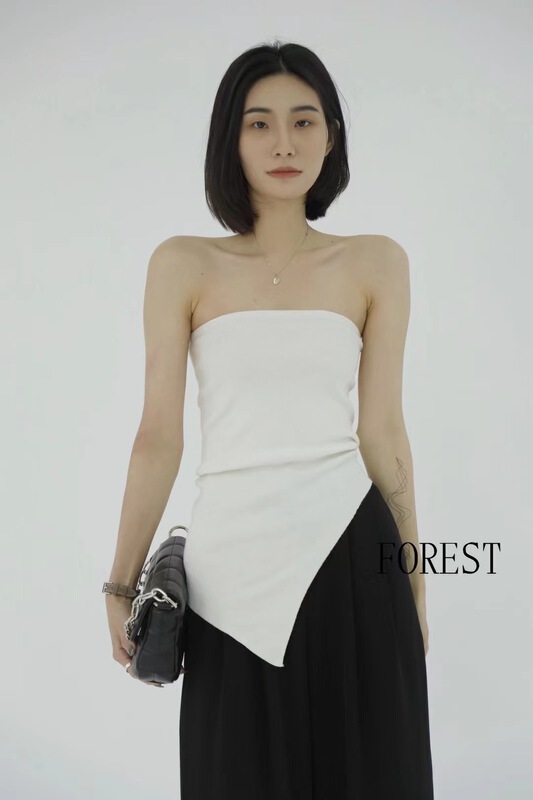 goods in stock! New year in early spring! [forest] advanced irregular clean color sweater 8038# L