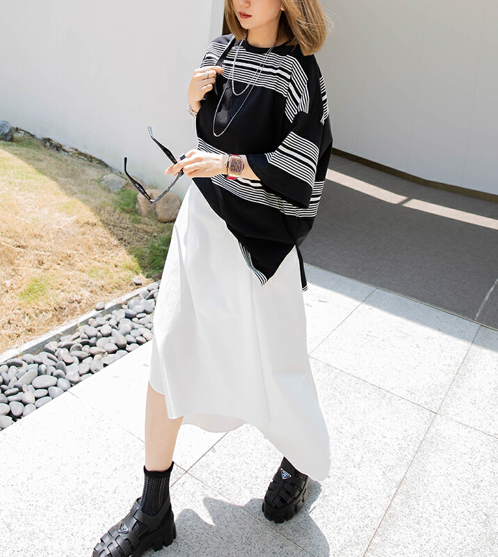 [myallin] pure style, versatile skirt 8061# ozq