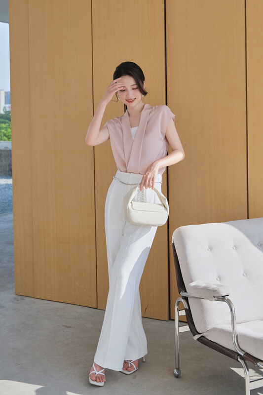 [style] slim elastic waist simple trousers 8811# JJ