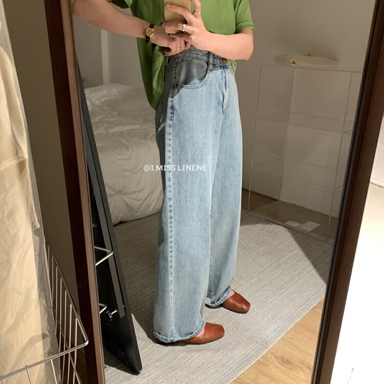 New year in early spring! [Imiss] spot grab! Versatile wide leg comfortable jeans cx7921# LSW