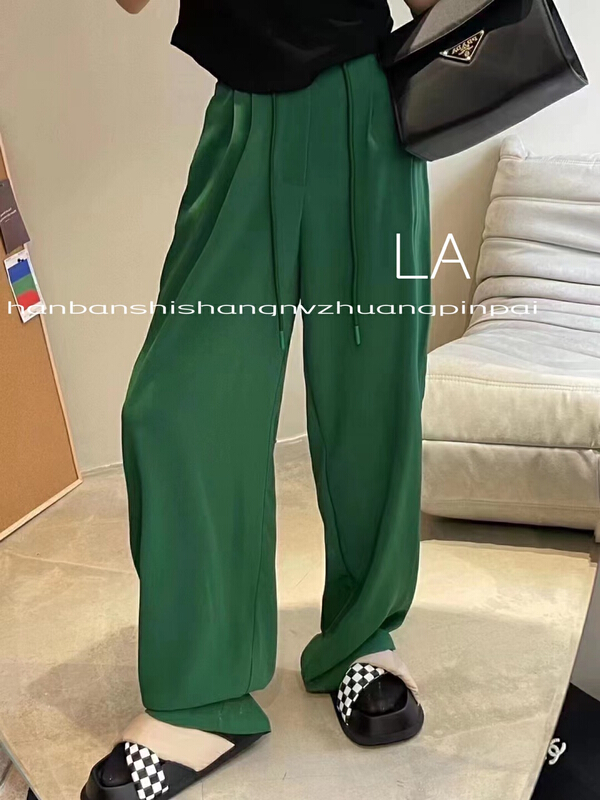 goods in stock! [ay] Korean loose and versatile casual pants (with waist rope) 6386# zyh