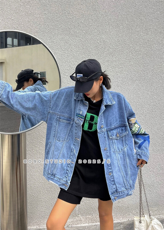 New year in early spring! [8090] fashion classic denim jacket n9022# L