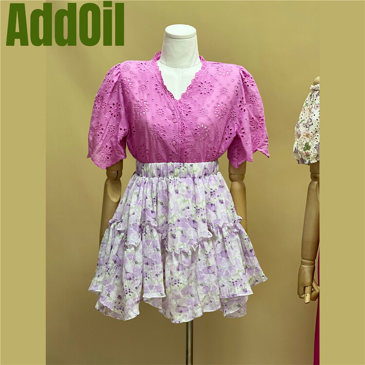 [addoil] elastic waist floral skirt 6968\zxl
