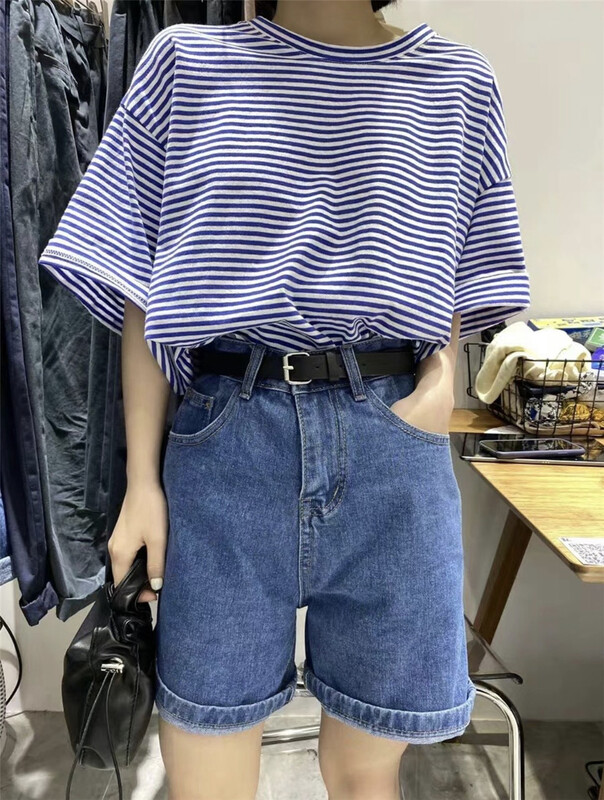New in early summer! [sanbara] Korean simple and comfortable casual denim shorts y8001# LSW