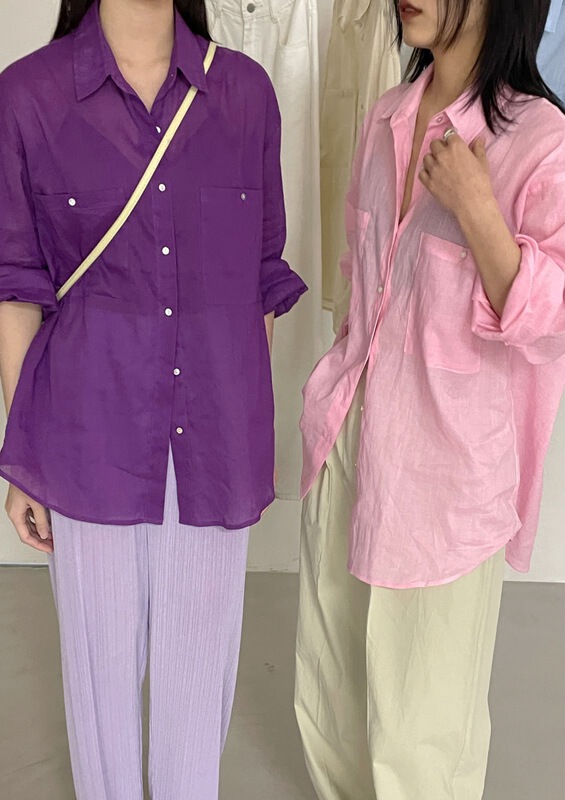 [clean space] Korean version simple and clean design versatile shirt 31236# CLS