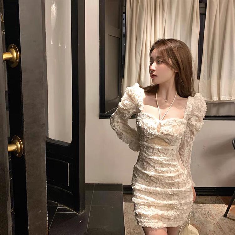 goods in stock! [w design] Korean sexy slim cut out neck dress 44111# WPL