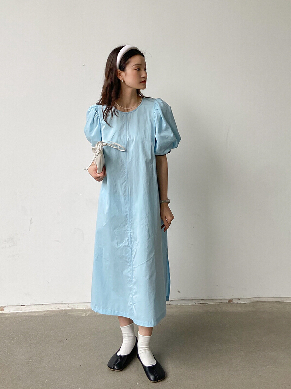 New in early summer! [secondtime] Korean loose and versatile dress (with waist rope) 5159# XJ
