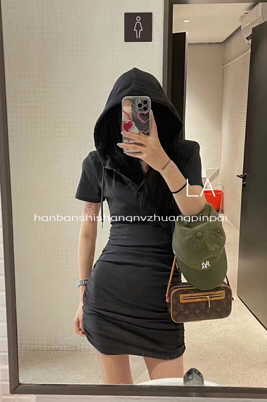 [laqssy] French small heart hollowed out Hooded Dress 22153# LSL