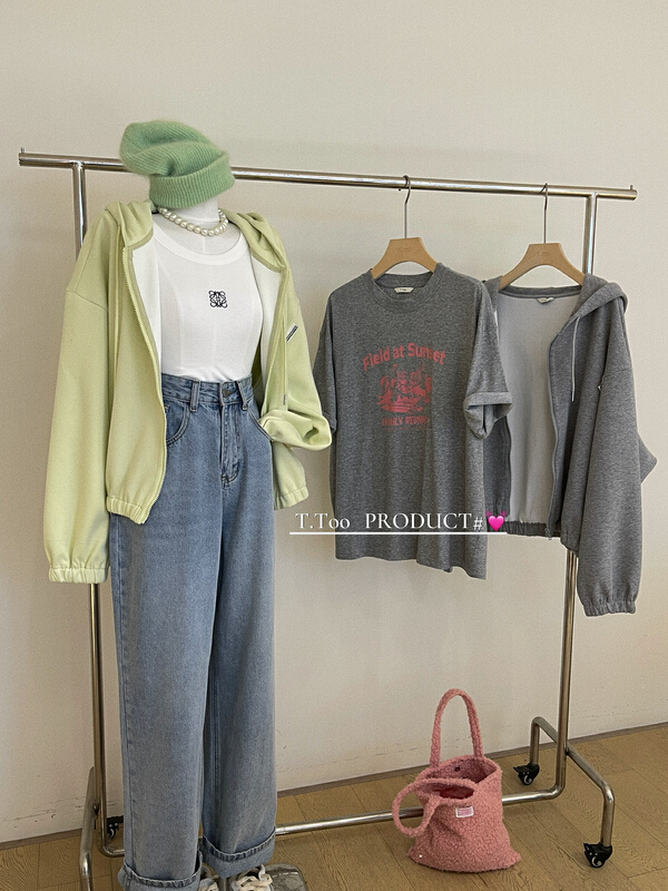 goods in stock! New year in early spring! [t-too] simple and versatile Hoodie Jacket 885841# LSL