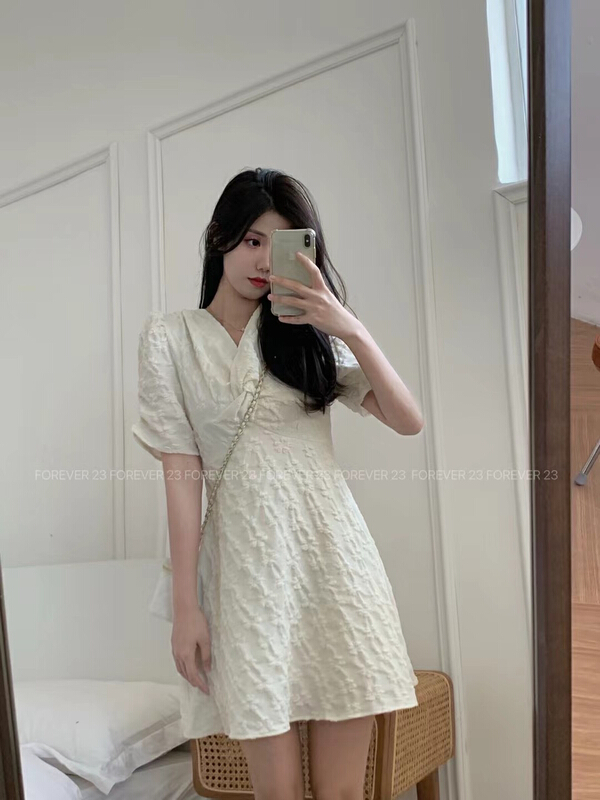 New in early summer! [forever23] French Style Bubble Sleeve Dress 756# hjy