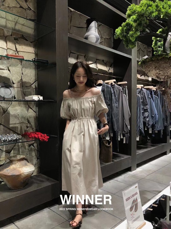 [winner] bubble sleeve lady dress 9033# ll