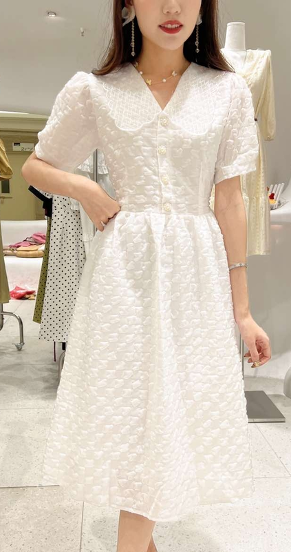 [Mimosa] Korean lady doll neck dress 8970# hjy