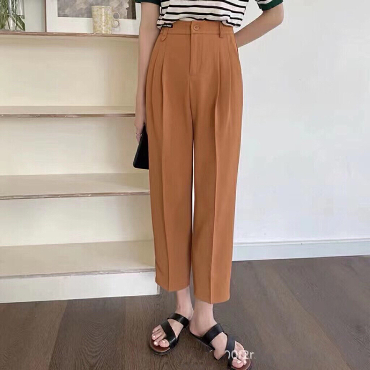 [thousand degree] high waist drape pants headband nine point casual pants 1127# LSW
