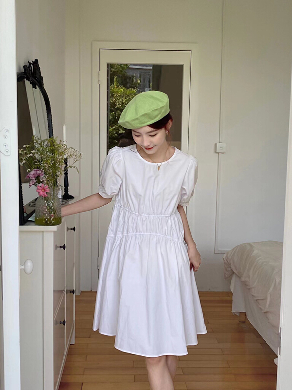 [yunooes] Korean versatile slim dress 8076# LSL