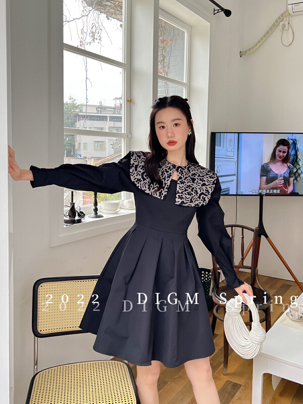Original price 145.91! New year in early spring! [digm] Korean style slim dress (with detachable collar) 1903# zxx
