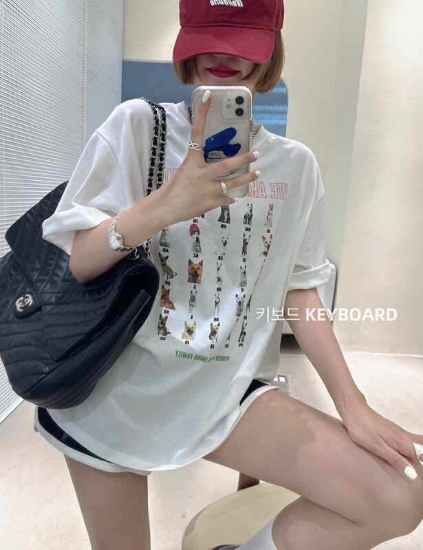 [keyboard] funny cartoon printed short sleeve T-shirt a-8922# LSL