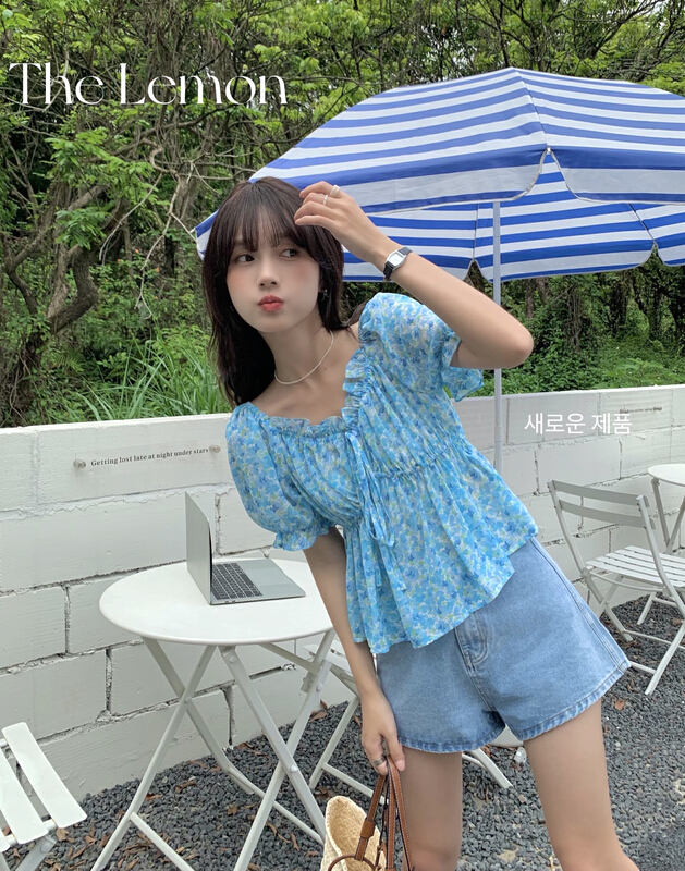【檸檬綠茶】韓版碎花小衫  2167#  HJY