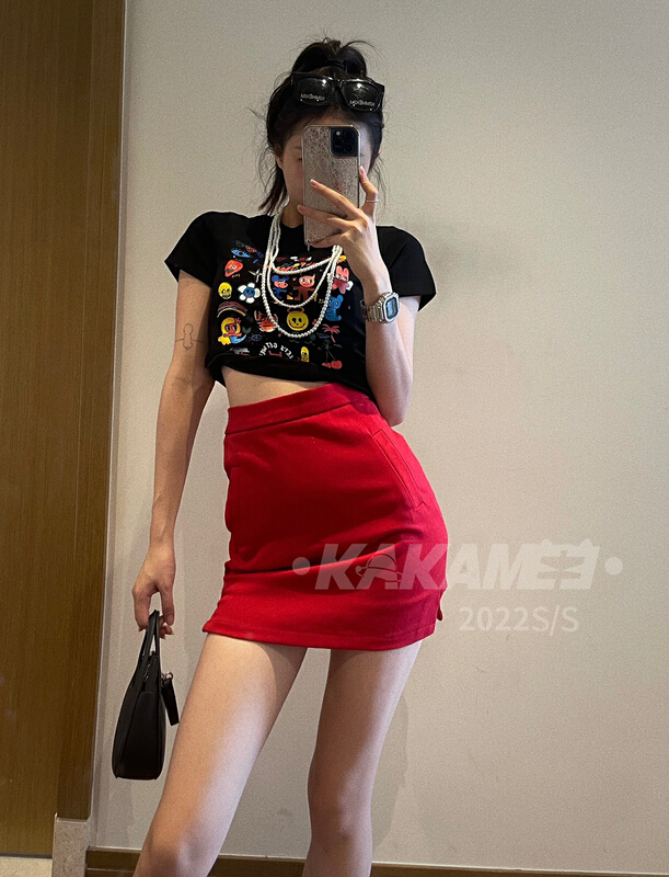 New in early summer! [kakamee] niche design slit suit skirt 3926# LSL