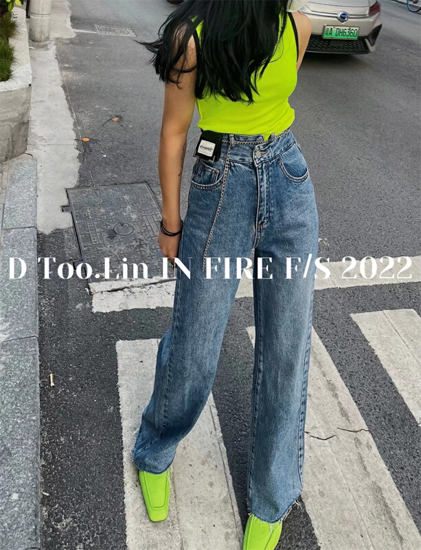New in early summer! [dtoo. Lin] loose, straight and versatile jeans (without waist bag) ys1-n2329# ozq