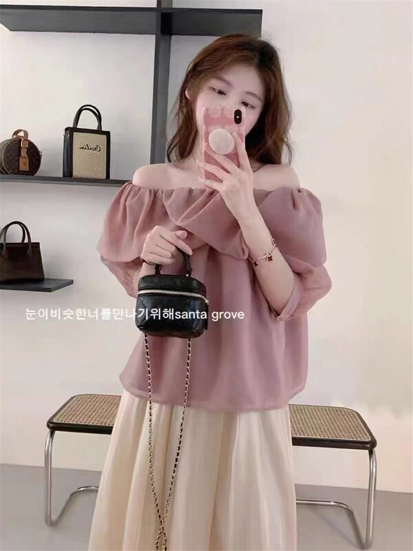 [Wo +] French style Ruffle short shirt 22538# zxx