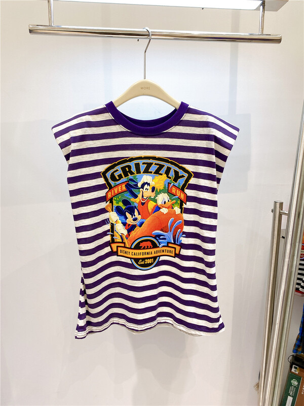 [more] cartoon stripe versatile vest / sling 88155# ozq