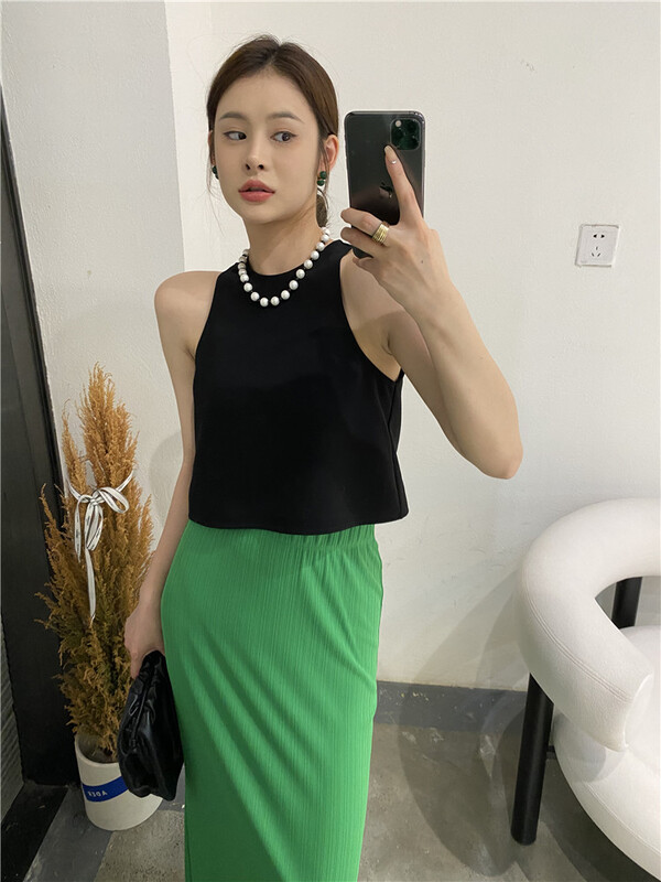New in early summer! [modern 197] Korean slim sleeveless vest / sling 8936# zyh