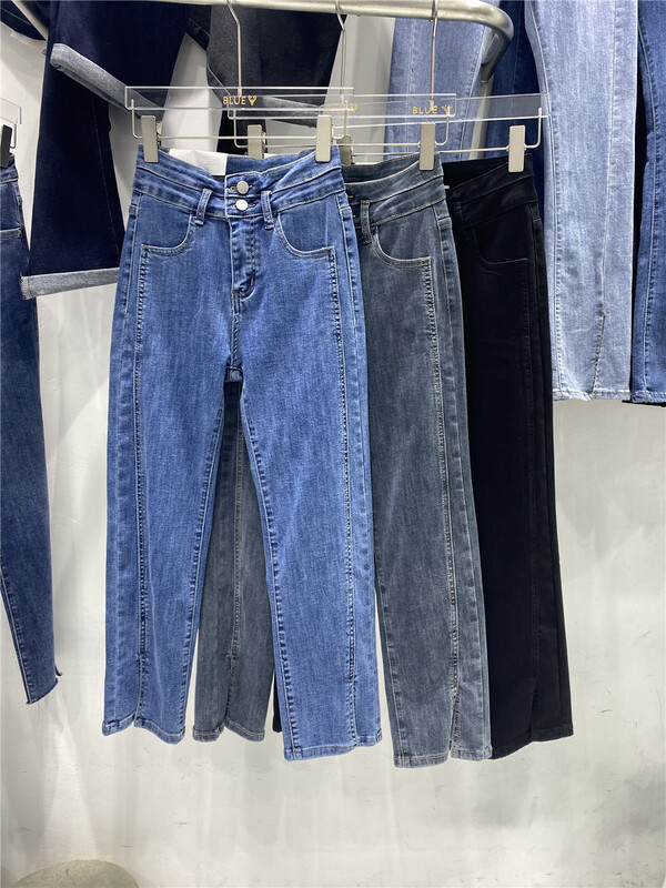 New year in early spring! [blue] Korean versatile slit jeans 1959# hjy